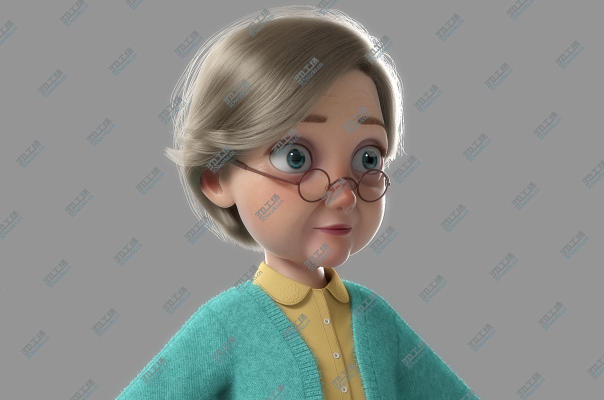 images/goods_img/202104094/Cartoon Old Woman NoRig 3D model/2.jpg